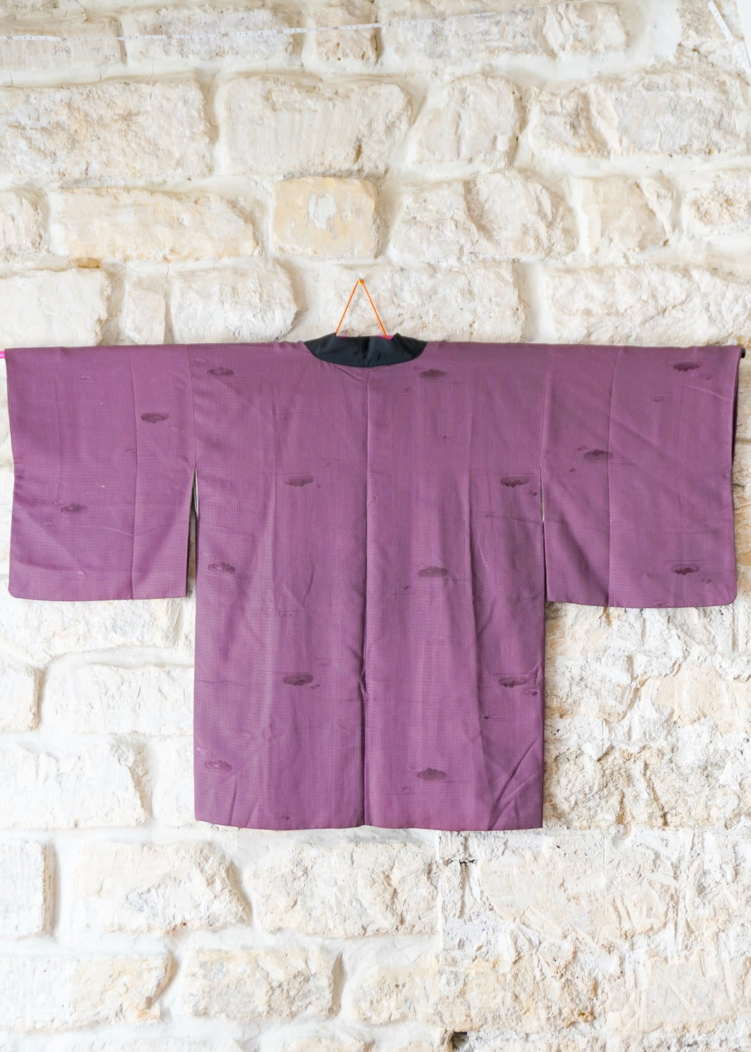 Haori violet à col noir