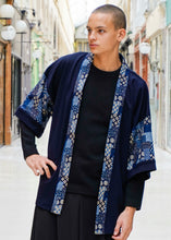 Charger l&#39;image dans la galerie, Vest Rikyu bleu patchwork
